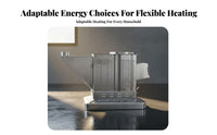 Dual Energy Source Heating Stove, Wood Compatible, Premium Recycled Air, Indoor Rural Home Heater, Smokeless Gasification,