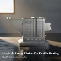 Dual Energy Source Heating Stove, Wood Compatible, Premium Recycled Air, Indoor Rural Home Heater, Smokeless Gasification,