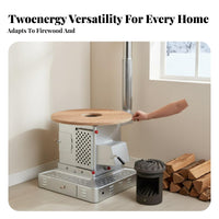 Wood Burning Stove, High-End Thickened Indoor Heater, Smokeless Gasification, Dual Energy for Home