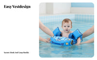 Infant Underarm Swim Ring, Leak-Resistant, Anti-Tip Vest, Boys Girls, Water Park, Toddler Float