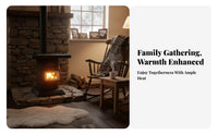 Indoor Heating Stove, Smokeless Gasification Fireplace, Wood Compatible, Rural Home, Multi-Use