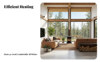 Indoor Heating Stove, Smokeless Gasification Fireplace, Wood Compatible, Rural Home, Multi-Use