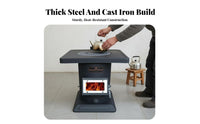 Indoor Heating Stove, Smokeless Gasification Fireplace, Wood Compatible, Rural Home, Multi-Use