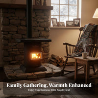 Indoor Heating Stove, Smokeless Gasification Fireplace, Wood Compatible, Rural Home, Multi-Use