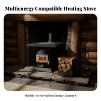 Indoor Heating Stove, Smokeless Gasification Fireplace, Wood Compatible, Rural Home, Multi-Use
