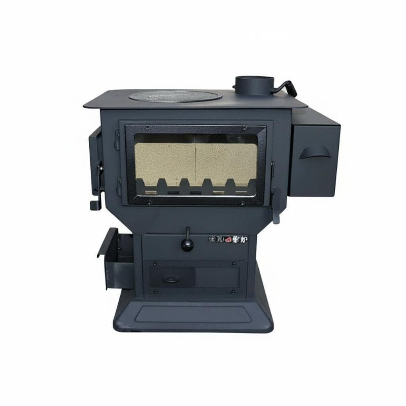 Indoor Heating Stove, Smokeless Gasification Fireplace, Wood Compatible, Rural Home, Multi-Use