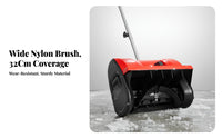 Electric winter debris remover, 32cm Wide Nylon Brush, 1800W engine, School path Cleaning, Hand-Push Design