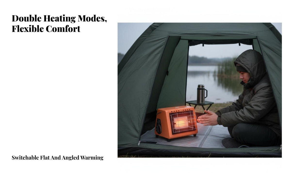 Portable Infrared Gas Heater, Cassette Heating Stove, Outdoor Camping, Night Fishing, Khaki/olive/Orange, Random Color