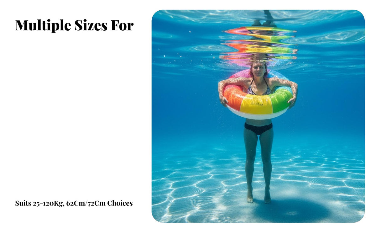 Cartoon Inflatable Float Ring, Thickened, For Adults & Children, Water Fun