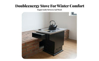 double energy Heating Stove Wood Compatible, Indoor Rural Radiator, timeless Design