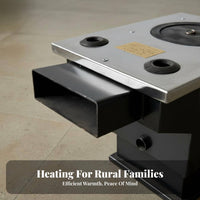 double energy Heating Stove Wood Compatible, Indoor Rural Radiator, timeless Design