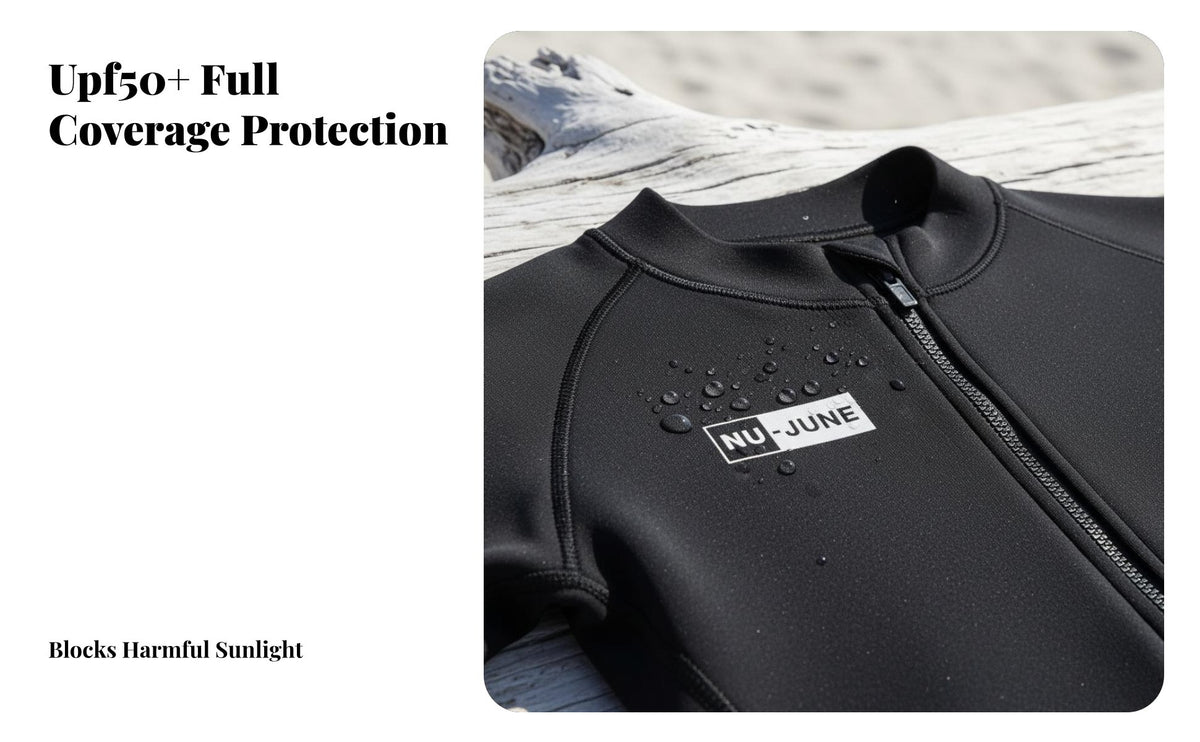 Men's Quick Dry Swimsuit, Two-Piece Rash Guard Set, Long Sleeve, Long Pants, Sun Protection, Split Design