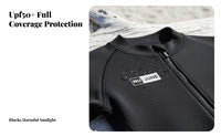 Men's Quick Dry Swimsuit, Two-Piece Rash Guard Set, Long Sleeve, Long Pants, Sun Protection, Split Design