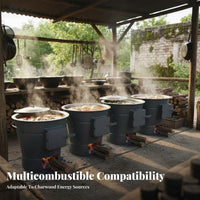 Commercial Energy-Saving Thickened Stove, Large Pot Cooker, Multi-Fuel Compatible