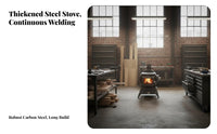 Horizontal Fireplace Stove, Multienergy Heating Stove High Temperature, Rural Indoor Use
