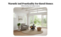Horizontal Fireplace Stove, Multienergy Heating Stove High Temperature, Rural Indoor Use