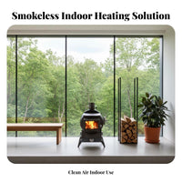 Horizontal Fireplace Stove, Multienergy Heating Stove High Temperature, Rural Indoor Use