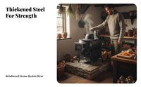 Eco-Friendly High Temperature Fireplace, Horizontal Observation Stove, Mobile Dual-Fuel Wood Heater for Home & Rural Use