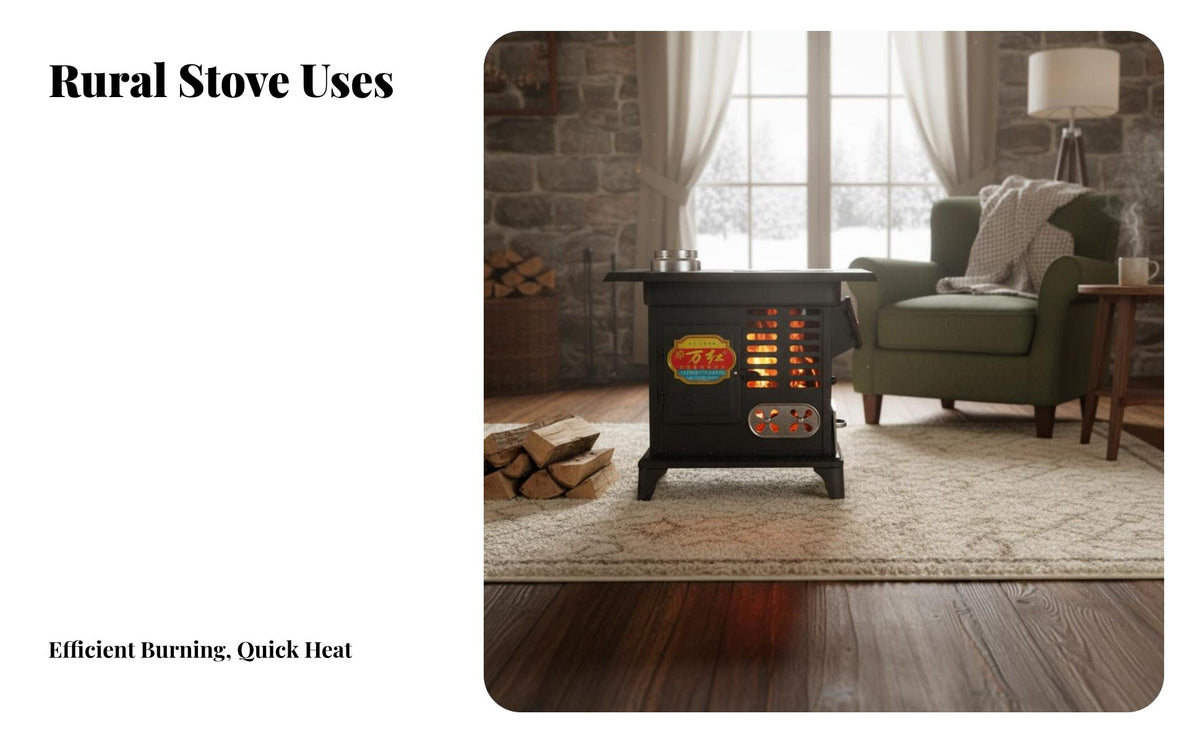 Rural Heating Stove, Multi-Functional Boiler, Home Radiator Heater, Thickened Steel, Fast Heating