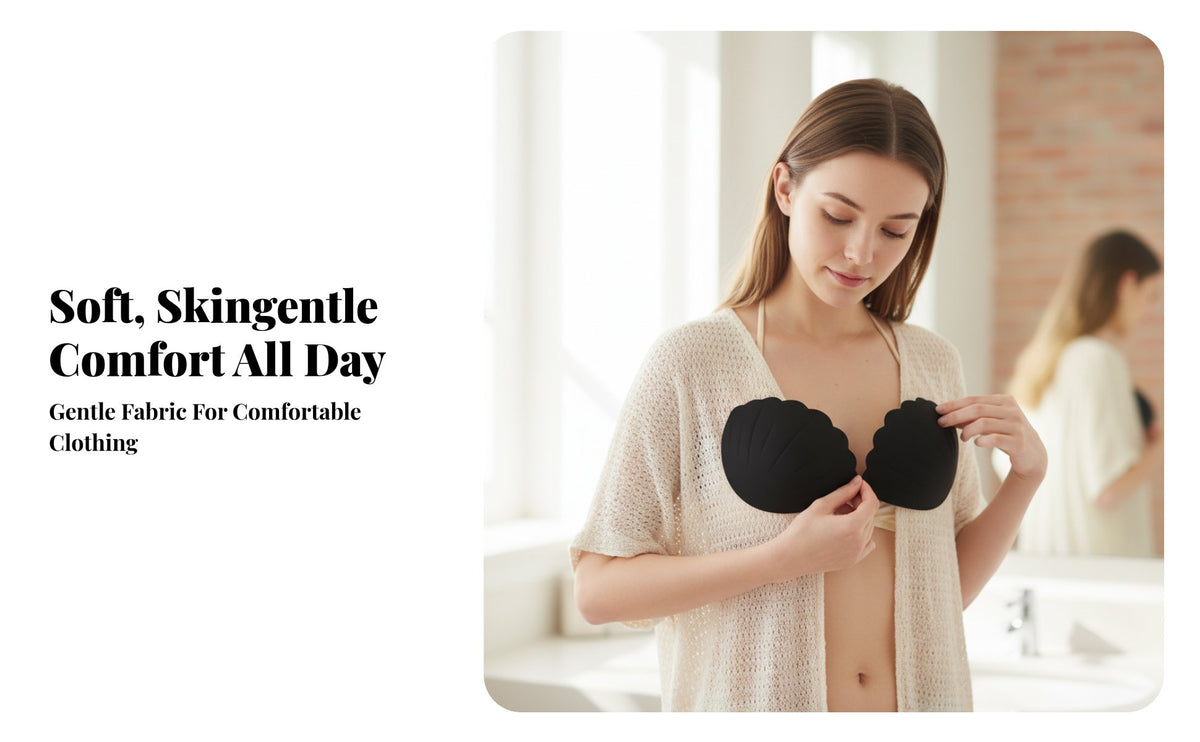 Waterproof Bra Pad, Thickened, Push-Up, Invisible, Flower Shape, Swimwear
