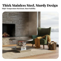 Stainless Steel Reflow Stove, Multi-Functional Smokeless Heater, Wood Compatible, Thickened Design for Indoor Home Use, New Model
