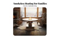 Stainless Steel Reflow Stove, Multi-Functional Smokeless Heater, Wood Compatible, Thickened Design for Indoor Home Use, New Model
