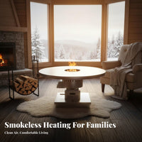 Stainless Steel Reflow Stove, Multi-Functional Smokeless Heater, Wood Compatible, Thickened Design for Indoor Home Use, New Model