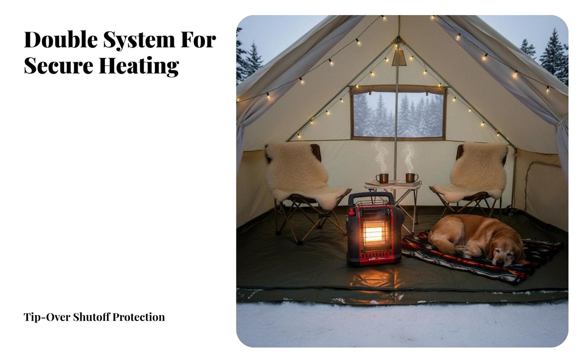 Portable Propane Heater, Outdoor Tent Heater, Winter Camping, Fishing, RV Heating, Multi-Function