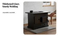 Gasification Heater, Indoor double energy Stove, Winter Heating Wood Compatible, Home Radiator