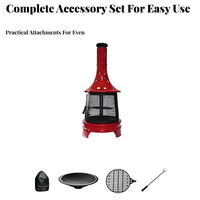 Outdoor Heater, BBQ Grill, Multifunctional Fire Stove for Patio, Garden, Camping, Home