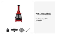 Outdoor Heater, BBQ Grill, Multifunctional Fire Stove for Patio, Garden, Camping, Home