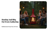 Outdoor Heater, BBQ Grill, Multifunctional Fire Stove for Patio, Garden, Camping, Home