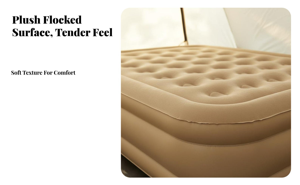 Inflatable Mattress, dual air Bed, Portable Camping Sleeping Pad, Built-in Pump, indoor and outdoor Use