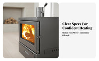 Wood Burning Fireplace, Indoor Heating Stove, Maximum Warmth Performance, For Home, Villa, Guesthouse, Commercial Spaces