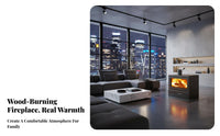 Wood Burning Fireplace, Indoor Heating Stove, Maximum Warmth Performance, For Home, Villa, Guesthouse, Commercial Spaces