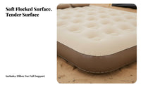 Inflatable Mattress for Outdoor Use, Moisture-Resistant, Elevated Multi-Hole, Double Automatic Folding Flocked Bed