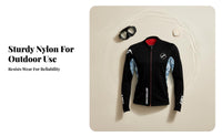 Two-Piece Wetsuit, Long Sleeve Men's Rash Guard, Quick Dry Waterproof Surfing Swimwear, Nylon, fastener Closure