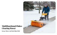 Compact Hand-Push Snow Removal Tool, Multi-Function, Gas-Powered, for Home Paths