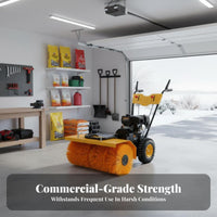 Compact Hand-Push Snow Removal Tool, Multi-Function, Gas-Powered, for Home Paths