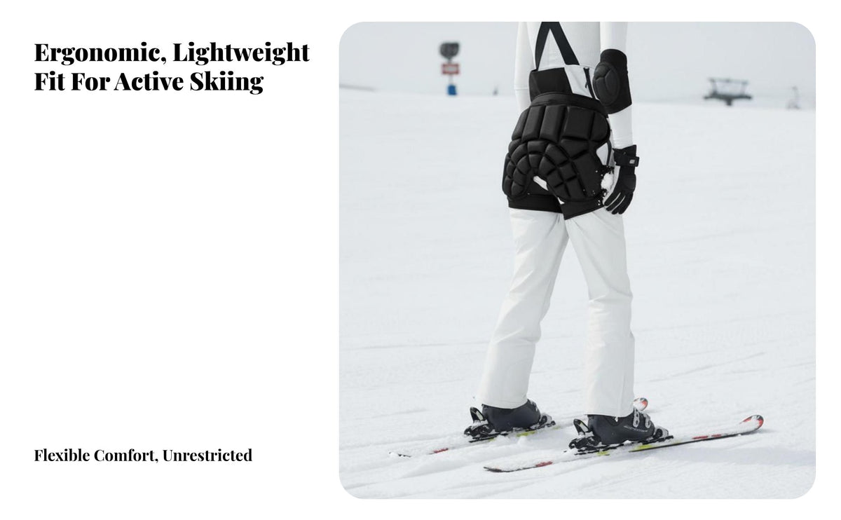 Ski pelvic Protector, Padded winter Sports Gear, collision-Resistant Pad, Professional double Board, Adjustable Fit