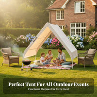 Low-Profile Triangle Tent, Outdoor Sunshade Awning, Windproof Shelter for Rooftop, Restaurant, BBQ, Camping, Courtyard, Market