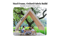 Low-Profile Triangle Tent, Outdoor Sunshade Awning, Windproof Shelter for Rooftop, Restaurant, BBQ, Camping, Courtyard, Market
