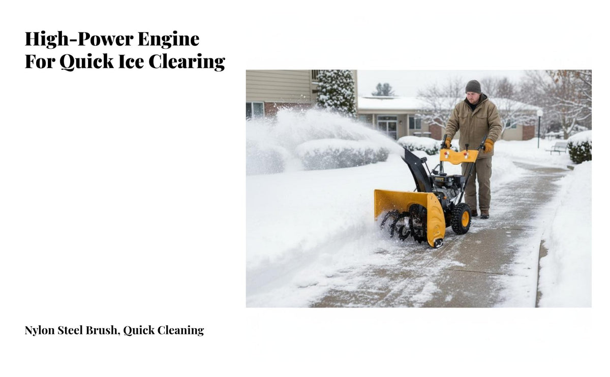 Manual Snow Plow, Push Winter Removal Tool, Outdoor Pathway Clearing Equipment