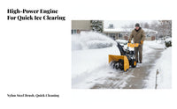 Manual Snow Plow, Push Winter Removal Tool, Outdoor Pathway Clearing Equipment