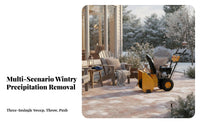 Manual Snow Plow, Push Winter Removal Tool, Outdoor Pathway Clearing Equipment