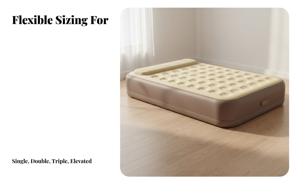 Inflatable Mattress, Home Air Bed, Outdoor Camping, Automatic Inflation, Foldable, Elevated Design