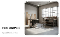 sturdy Steel Plate Heating Stove, 30-Year Lifespan, Circulating Air, 3.5m Flue