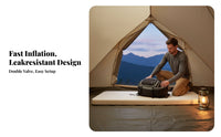 Polyester Fiber Inflatable Mat, Sponge Automatic Air Mattress, Camping Outdoor Sleeping Pad
