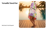 Microfiber Quick Dry Towel, Fast Absorbent, Unisex, Beach Blanket, Button Closure, Sports, Holiday