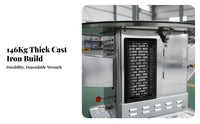 146 lb Cast Iron Gasification Stove, double energy Wood Heater, Rural Heating, Replaceable Liner